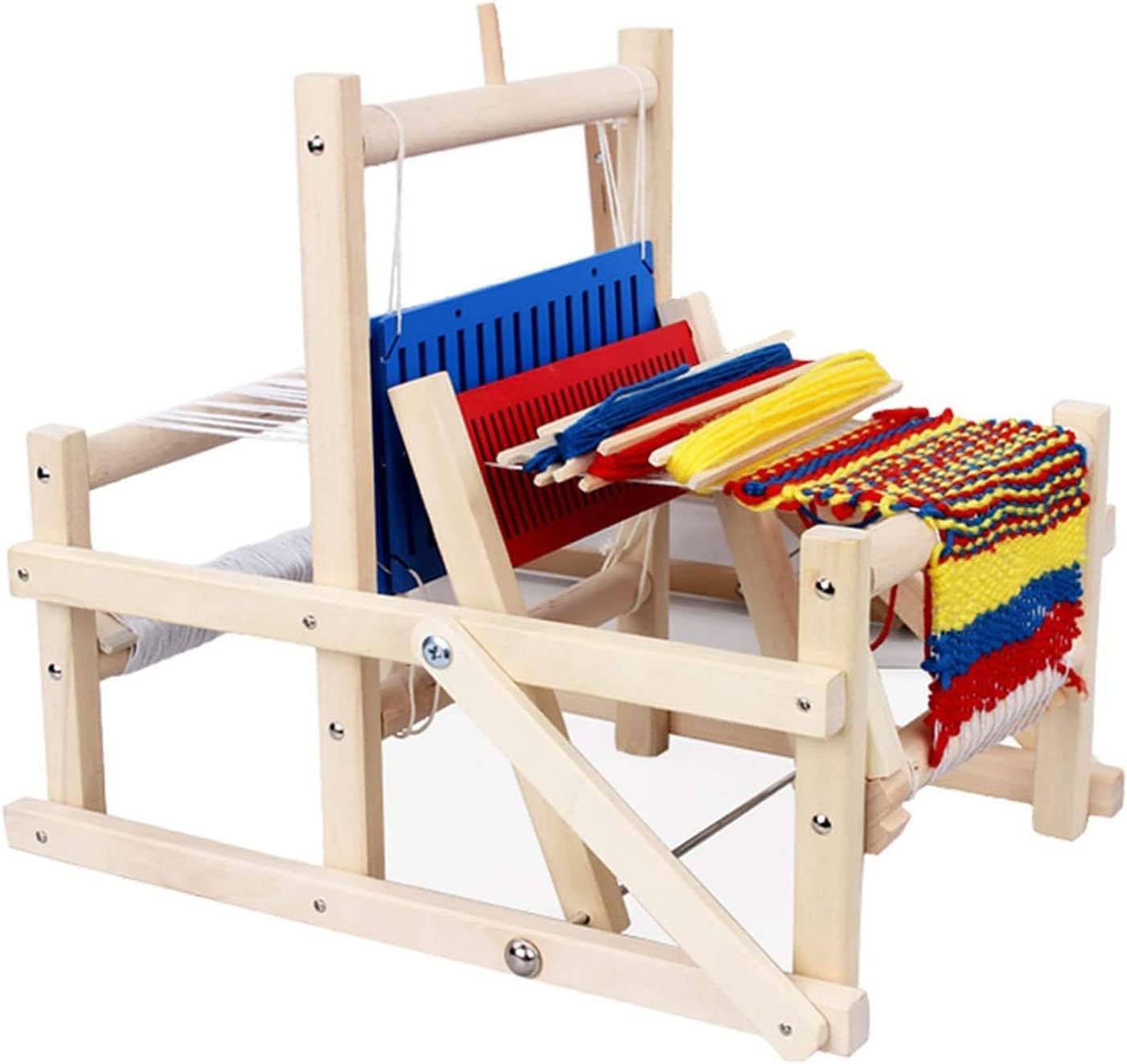 DKULMN Weaving Loom, Wooden Loom Tapestry Loom Creative DIY Weaving Art,DIY Wooden Darning Loom Type Weave Tool for Kids