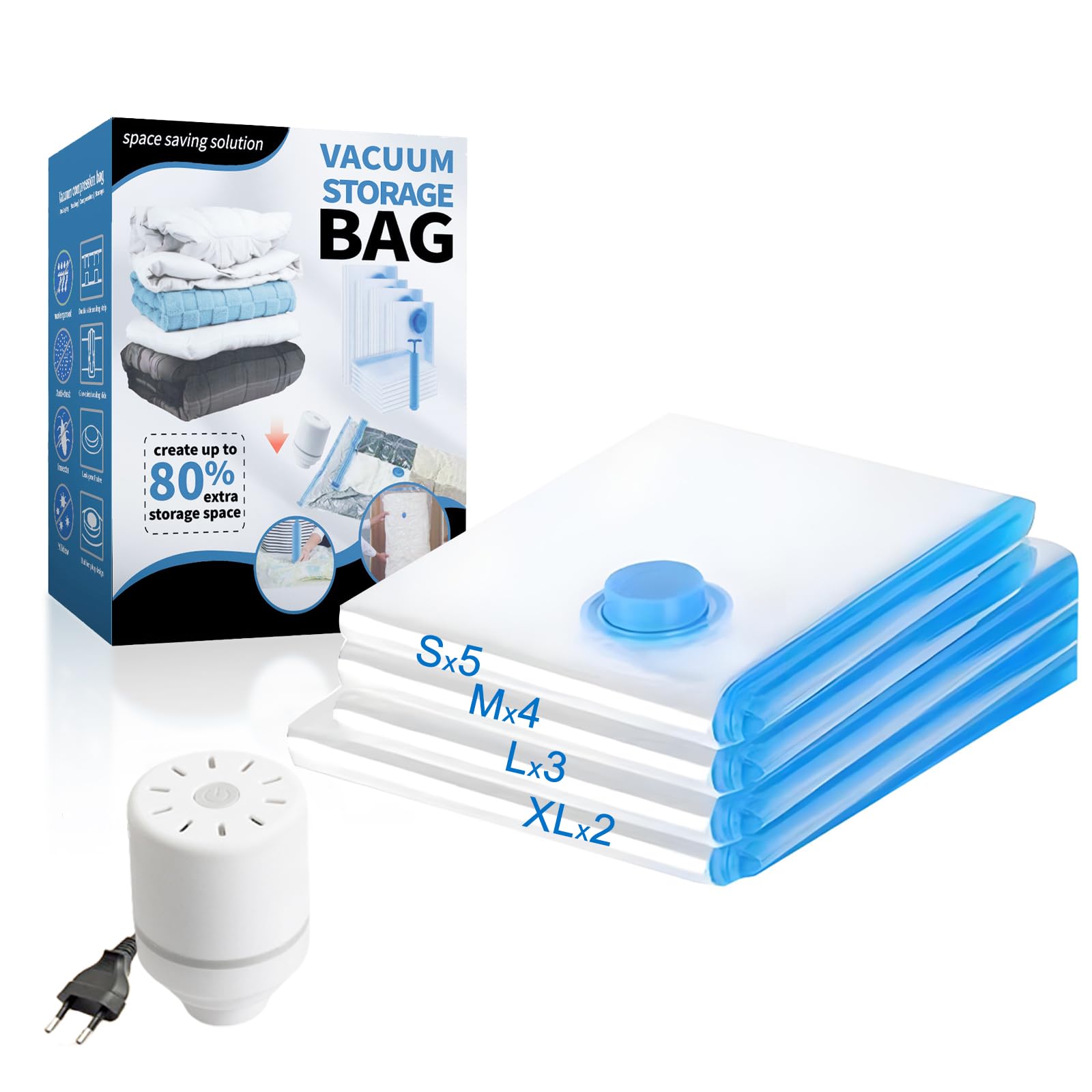 Sacs De Rangement Sous Vide Sacs À Sceller À Vide For Stockage De Vêtements Avec Pompe