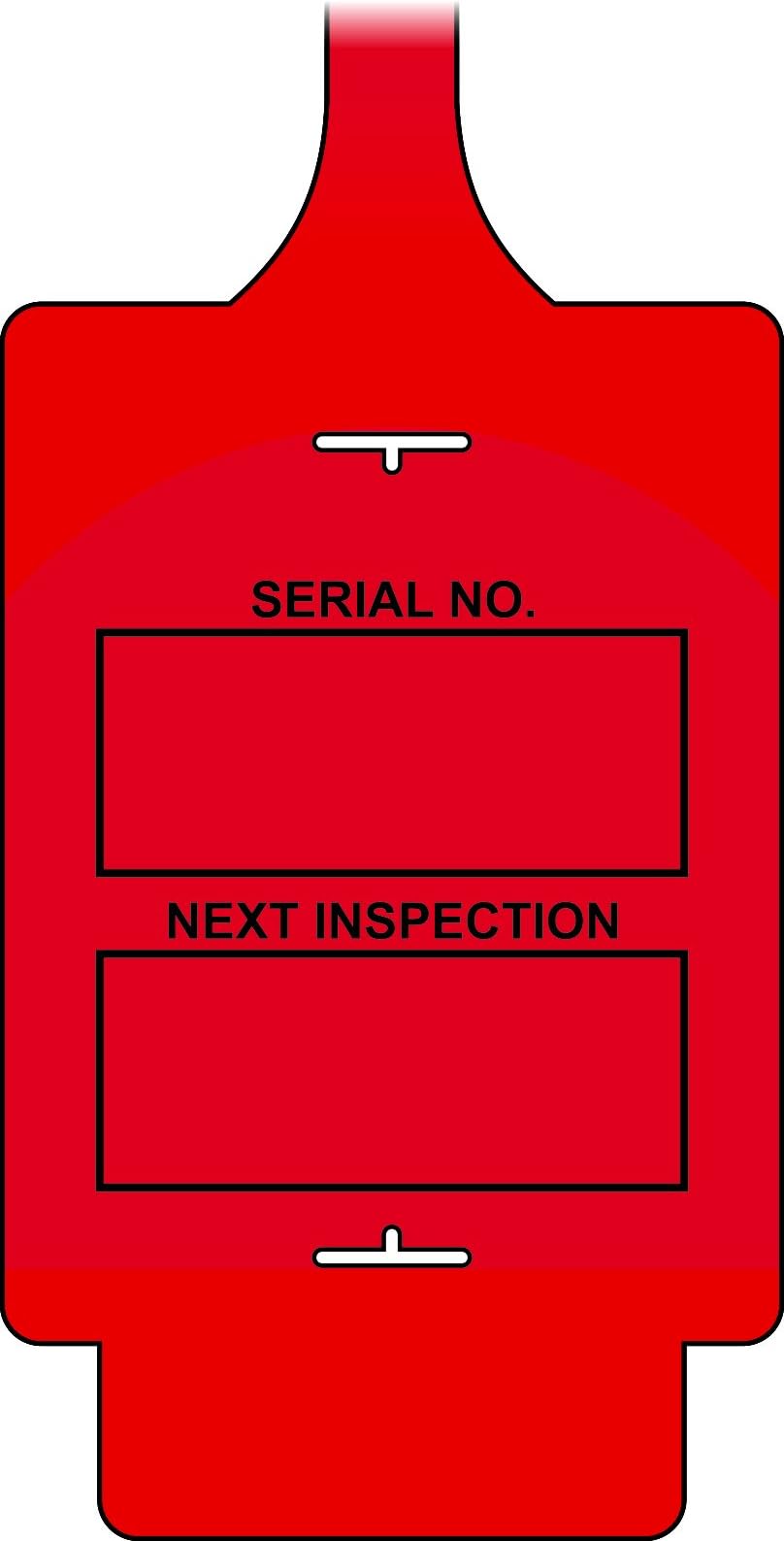 'AssetTag Flex Next Inspection' Tag, Red - Style A