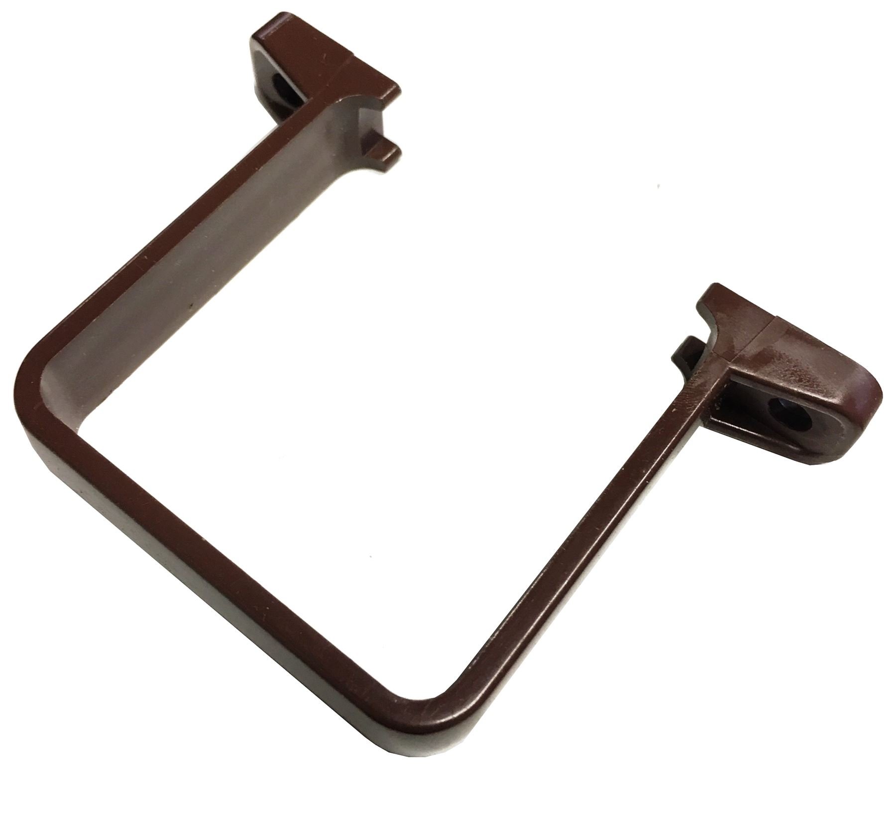 FLOPLAST 65mm Square Flush Down Pipe Clip - Brown - Bag of 2