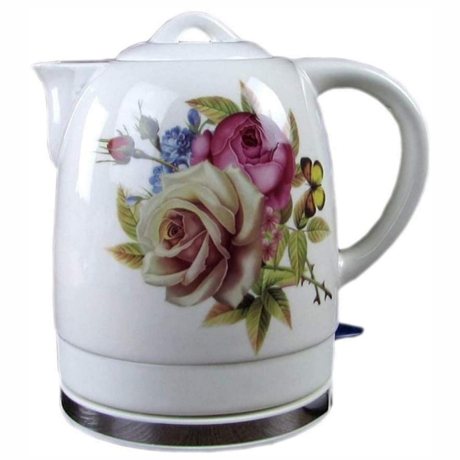 MYUYEE Soup Pot Kettles, Ceram Ic Electric Kettle Cordless Water Teapot, Teapot-Retro 1.8L Jug, 1200W Water Fast For Tea, Coffee, Soup, Oatmeal-Removable Base, Automatic Po