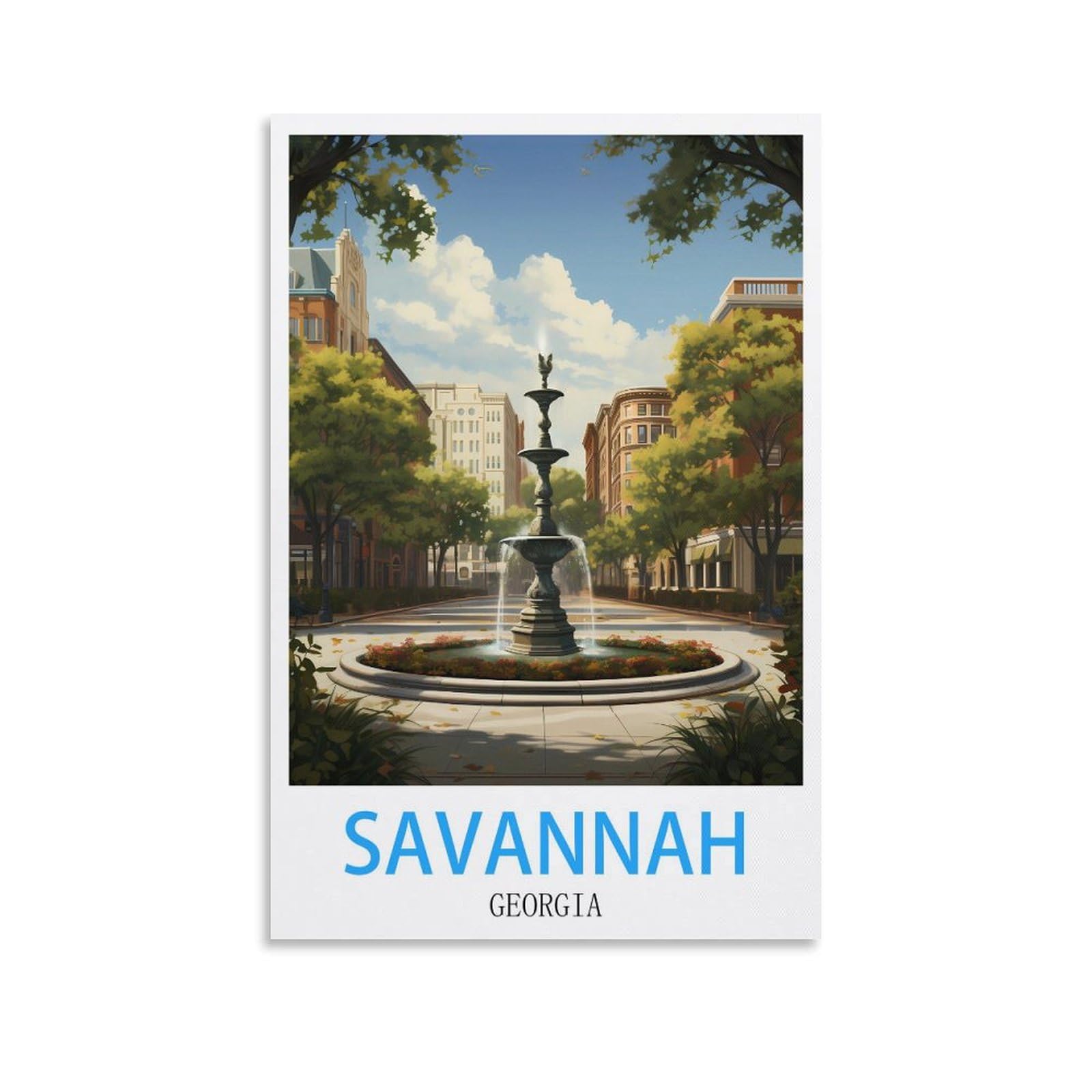 Vintage Metal Tin Sign Funny Retro,Savannah Georgia,Decoration for Home Wall Art Kitchen Bar Pub Room Farm Garage Vintage Retro Poster Plaque 15x30cm