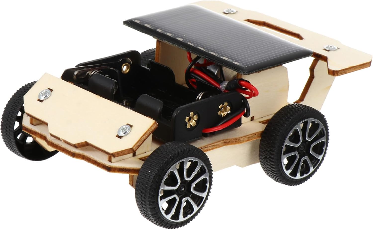 BESPORTBLE 1 Set Solar Energy Powered DIY Car Educational Science Model for Handmade Solar Powered Vehicle Fun Craft Project for Boys and Present for Birthdays and Holidays