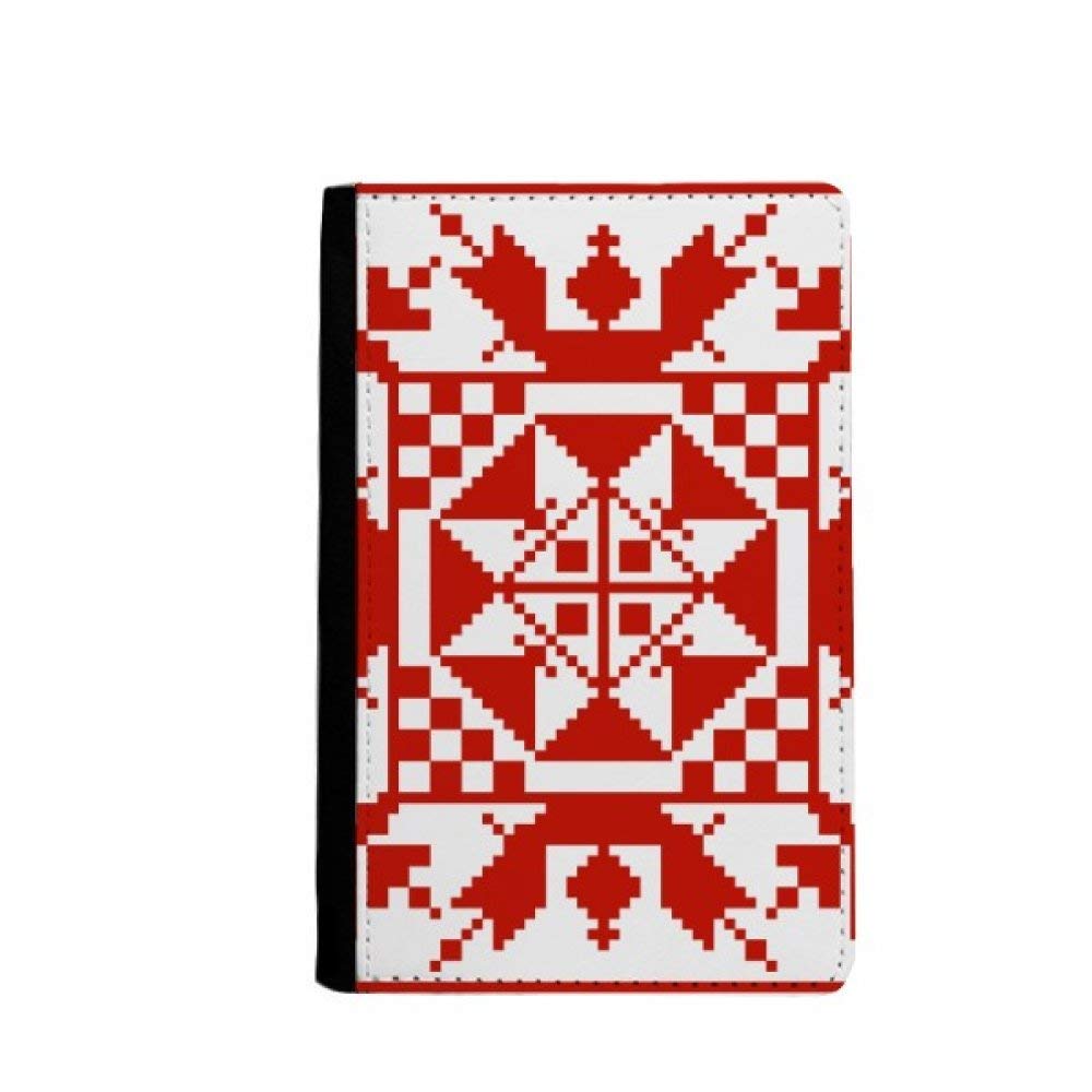beatChongMosaic Russia Style Red Texture Passport Holder Travel Wallet Cover Case Card Purse