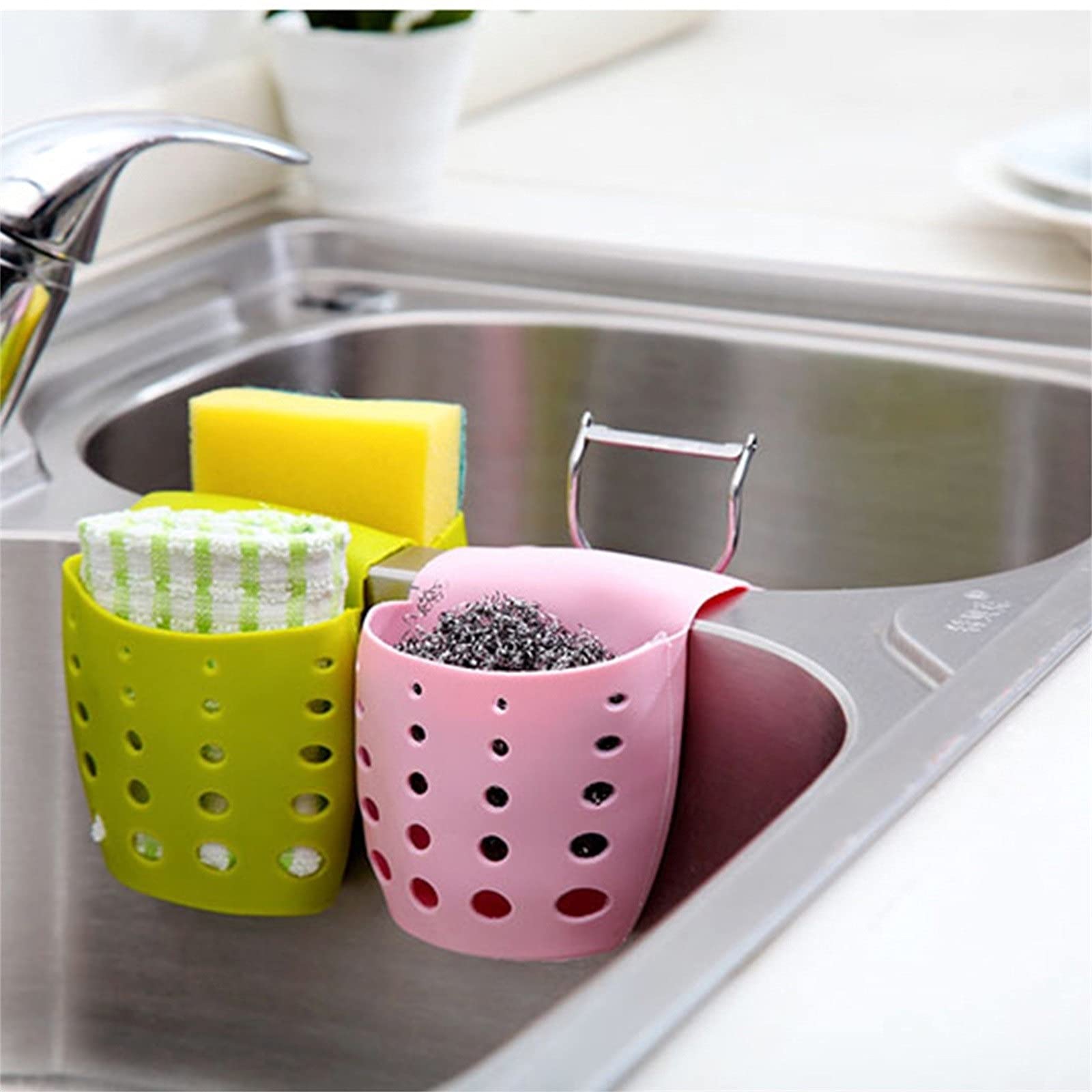 ACHVAC Estante Estante de Drenaje de la Cocina Multifuncional para lavavajillas para lavavajillas de Esponja de Almacenamiento de Bastidor de Fregadero de Rack Organizador de Cocina Rack de almacena