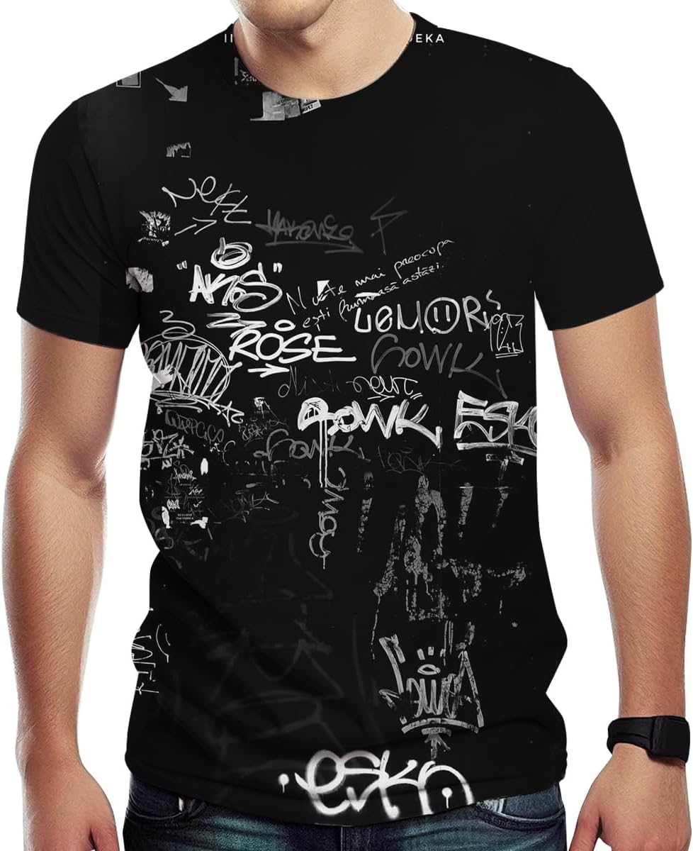 Men's 3D Print Hip Hop Graffiti Graphic Sporty and Light T Shirt - Image 2