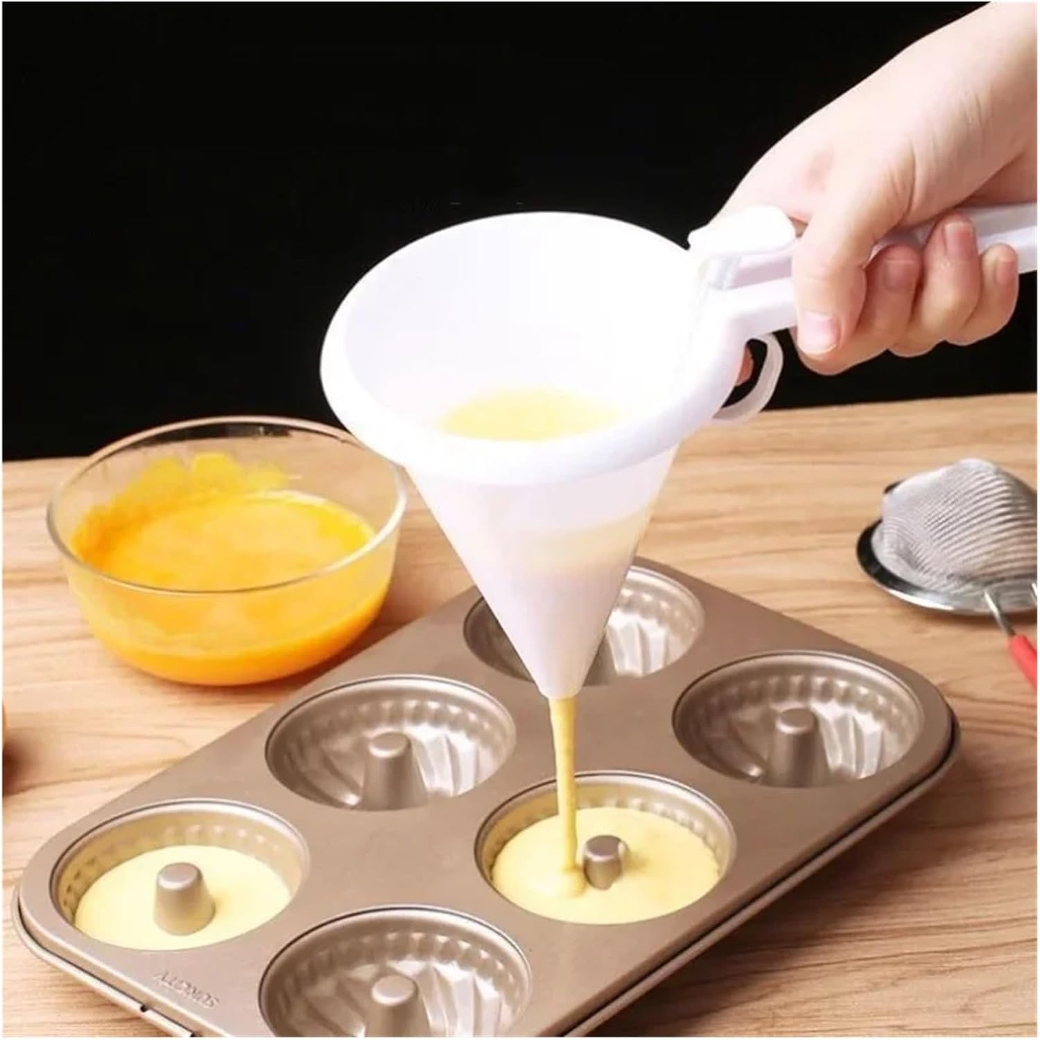 Fit for Adjustable Hand-held Baking Funnel - for Cream, Batter, Chocolate, and Liquid Dispensing for Pastries, Cookies, Cupcakes, and Pancakes