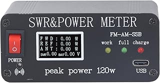Medidor de Comprimento de Onda de Potência Swr, Sintonizador de Antena de Ondas Curtas de 1.8mhz-50mhz, Tela Oled, Medidor de Potência Swr para Antena de Rádio Cb