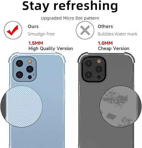 Vani T - Funda para iPhone 13 Pro Max, funda protectora transparente resistente con parachoques de TPU suave para iPhone 13 Pro Max de 6.7 pulgadas