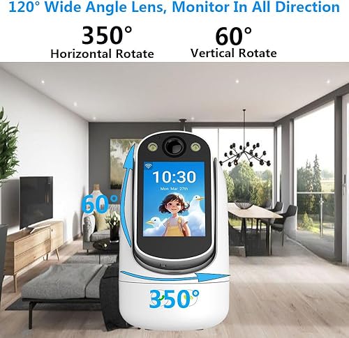 Miniatura 6 de MAFLYXDA C20 Cámaras de seguridad para el hogar para bebéancianoperromascotas, videollamada bidireccionalaudio bidireccional, cámara WiFi,