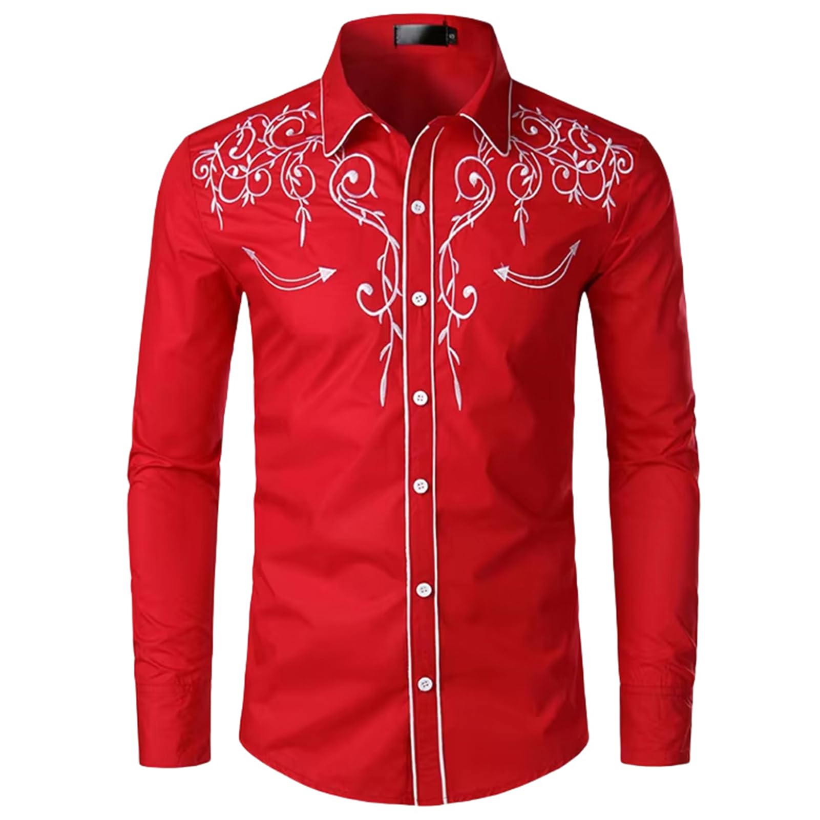 Camiseta de manga larga para hombre transpirable estilo occidental contra climas frescos 7