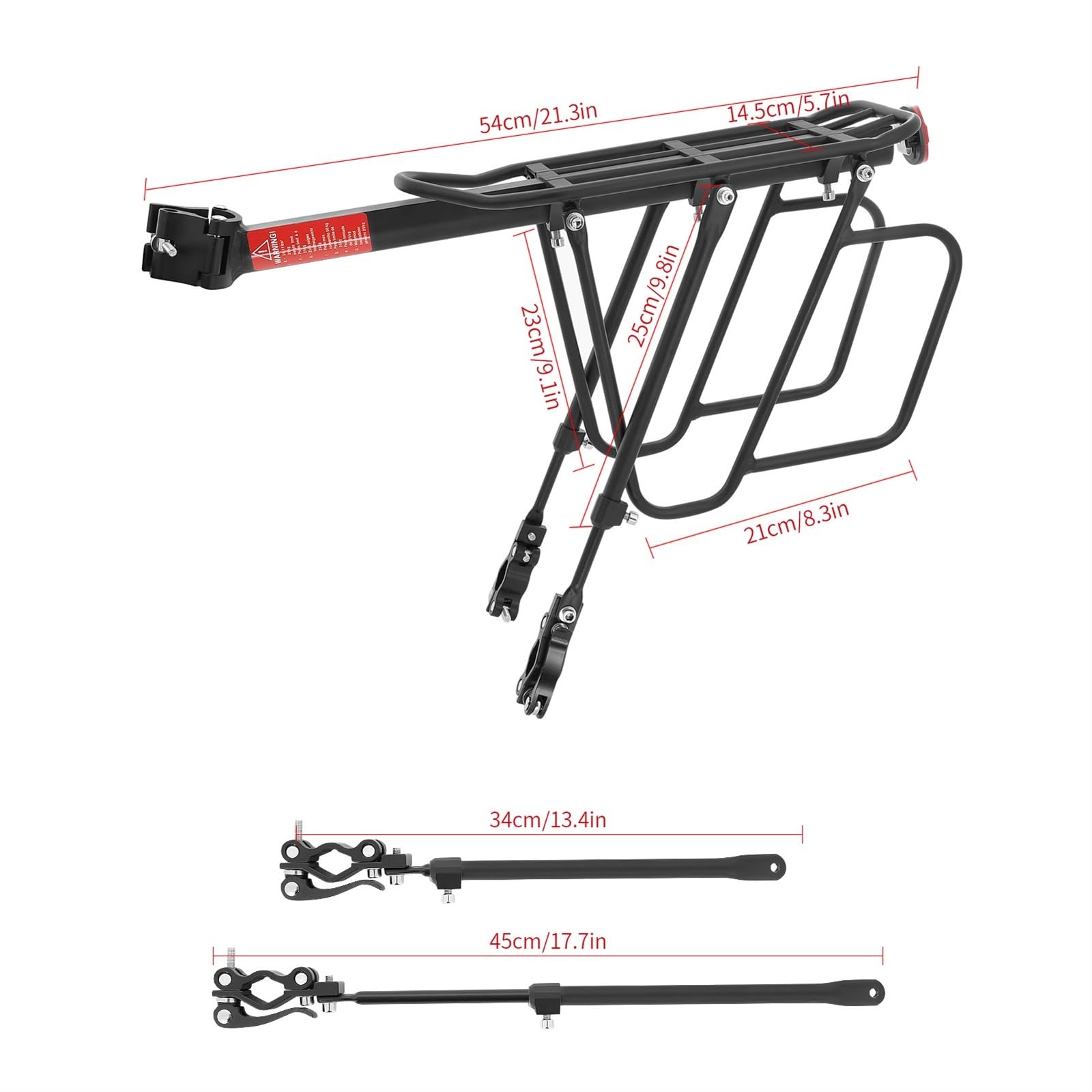 Fietstassen achterrek fietsbagagedrager lading bagagedrager plank fietsen zadelpen tas houder standaard voor 20-29 inch fietsen accessoires met gereedschap fiets bagagedrager (kleur: 9 kg