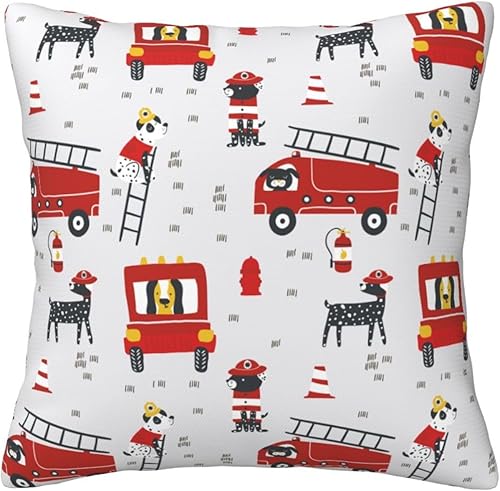 Throw Pillow Covers 16x16 Inch Dogs Bus Decorative Pillow Covers Cushion Covers cojines decorativos para sala Pillow Cases Cute Throw Pillows for