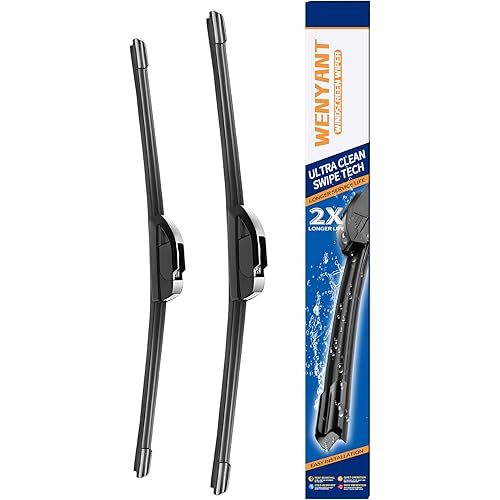 24" + 19" Replacement For Ford Fusion 2012 2011 2010 2009 2008 2007 2006 Chevy Equinox 09-05 Impala 21-14 Malibu 15-13 Dodge Journey 2020-2008 Front Windshield Wiper Blade 2 Pack