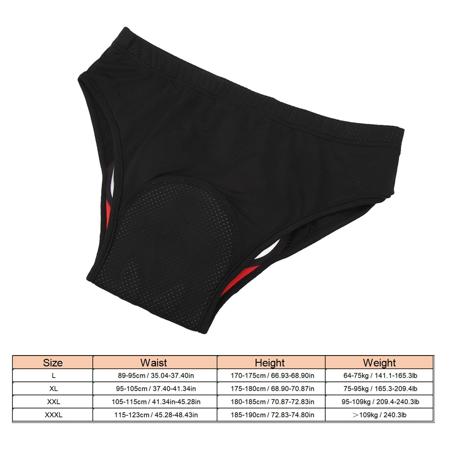 Tbest Sous-vêtements de Cyclisme pour Hommes Triangle Culottes de Vélo Confortables et Respirantes Culottes de Vélo à Séchage Rapide avec Coussinets en Silicone épais