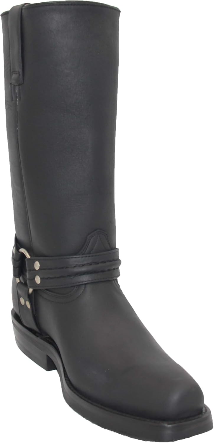 Men's Leather Harness Western Biker Boot