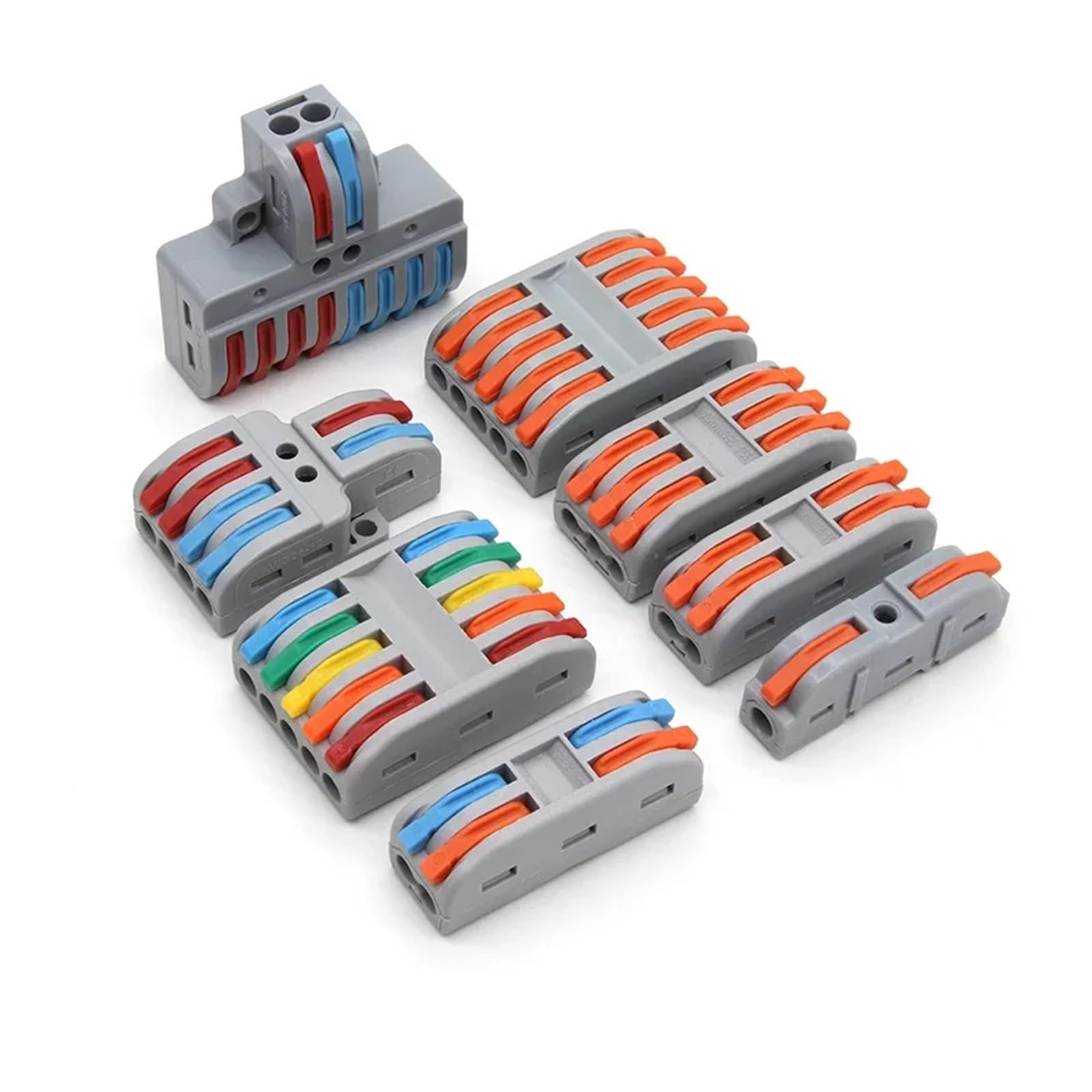 Conectores rápidos universales compactos for empalme de cables de 0,08 a 4,0 mm². Conexión de cable con terminal de inserción.(PCT-2-4,50pcs)
