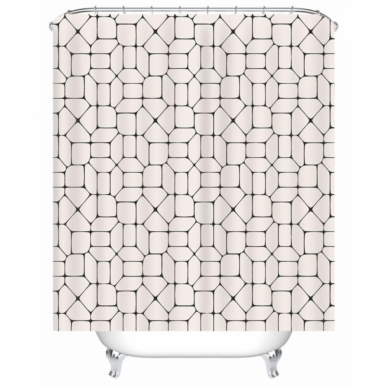 Rideau de douche beige pour créer une ambiance spa moderne dans votre salle de bain