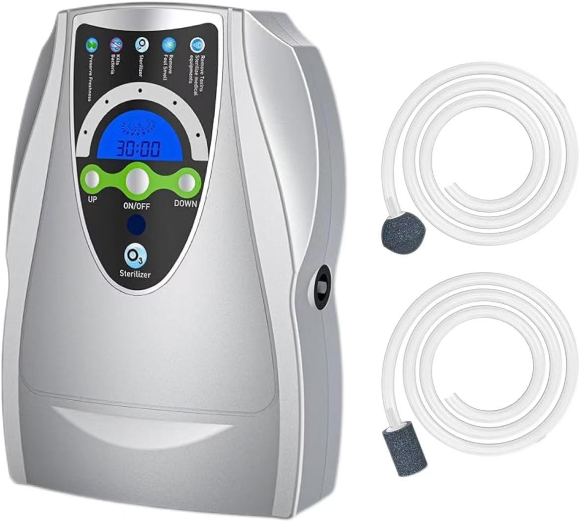 Ozone Machine Generator, Multifunctional with Timer, 500mg/h Portable Ozone Machine for Home, Kitchen, Office, Cleaning Water, Fruits and Vegetables