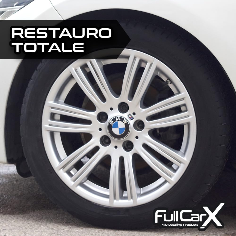 FULLCARX Total Wheel Cleaner 5L Pulizia Cerchi e Pneumatici Auto, Potente ed Efficace, Alta Percentuale di Sostanza Attiva, Detergente Sgrassante, Coating Lucido, Prodotto Professionale Detailing