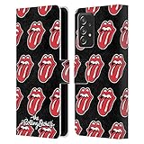 Head Case Designs 公式ライセンス ローリングストーンズ 舌 クラシックパターン リックス コレクション レザーウォレットケース Galaxy A52 / A52s / 5G (2021) 対応
