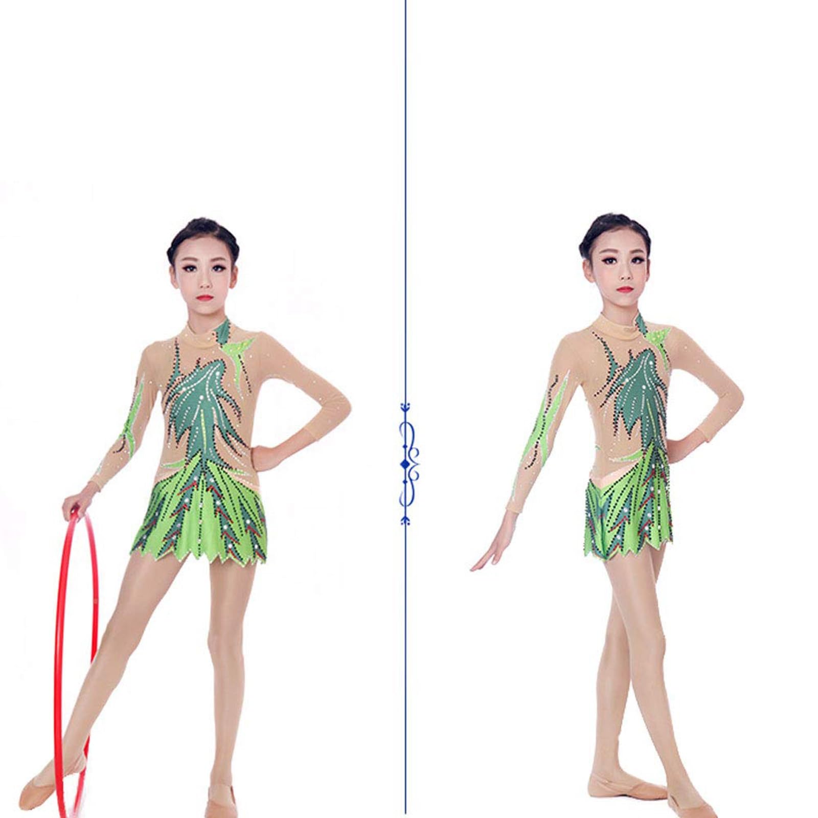 Body Da Ginnastica Ritmica Classica Manica Lunga Ragazza Donna Abbigliamento Da Ballo Abbigliamento Sportivo Traspirante Fatto A Mano