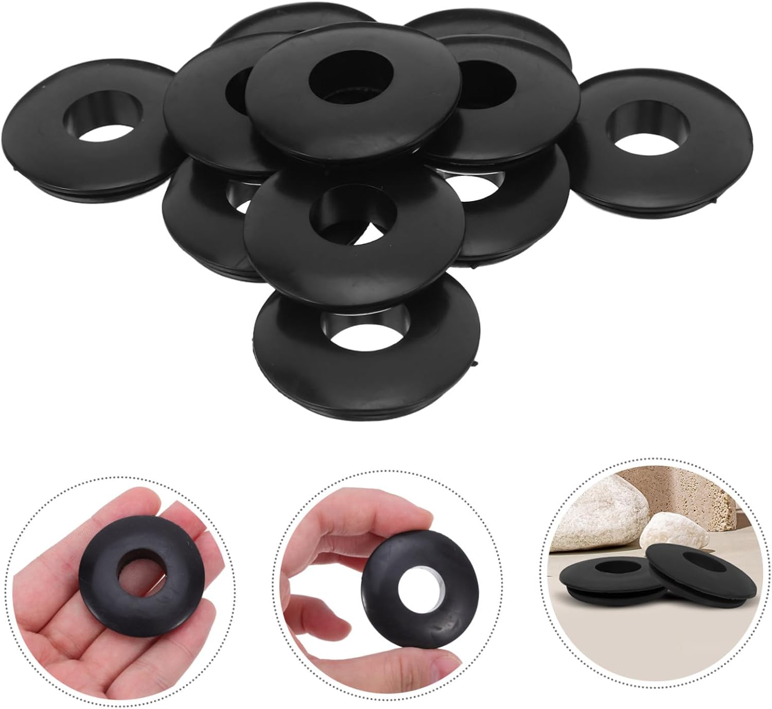 MAGICLULU 20pcs Trailer Air Hose Gaskets Rubber Glad Hand Valve Seals for Semi Truck Brake Hose Repair Compatible with Commercial Trailers