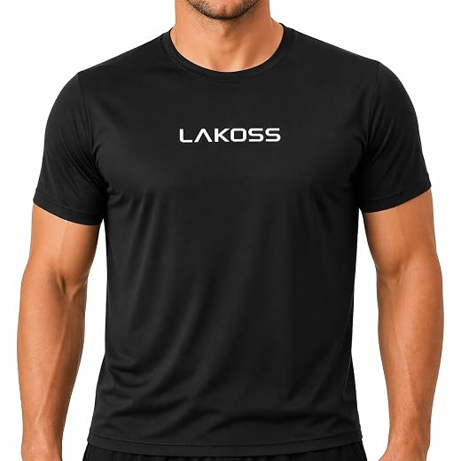 LaKoss Camiseta Masculina Poliamida UV50+ Proteção Solar Segunda Pele Slim Fit Academia Corrida Não Gruda Calor