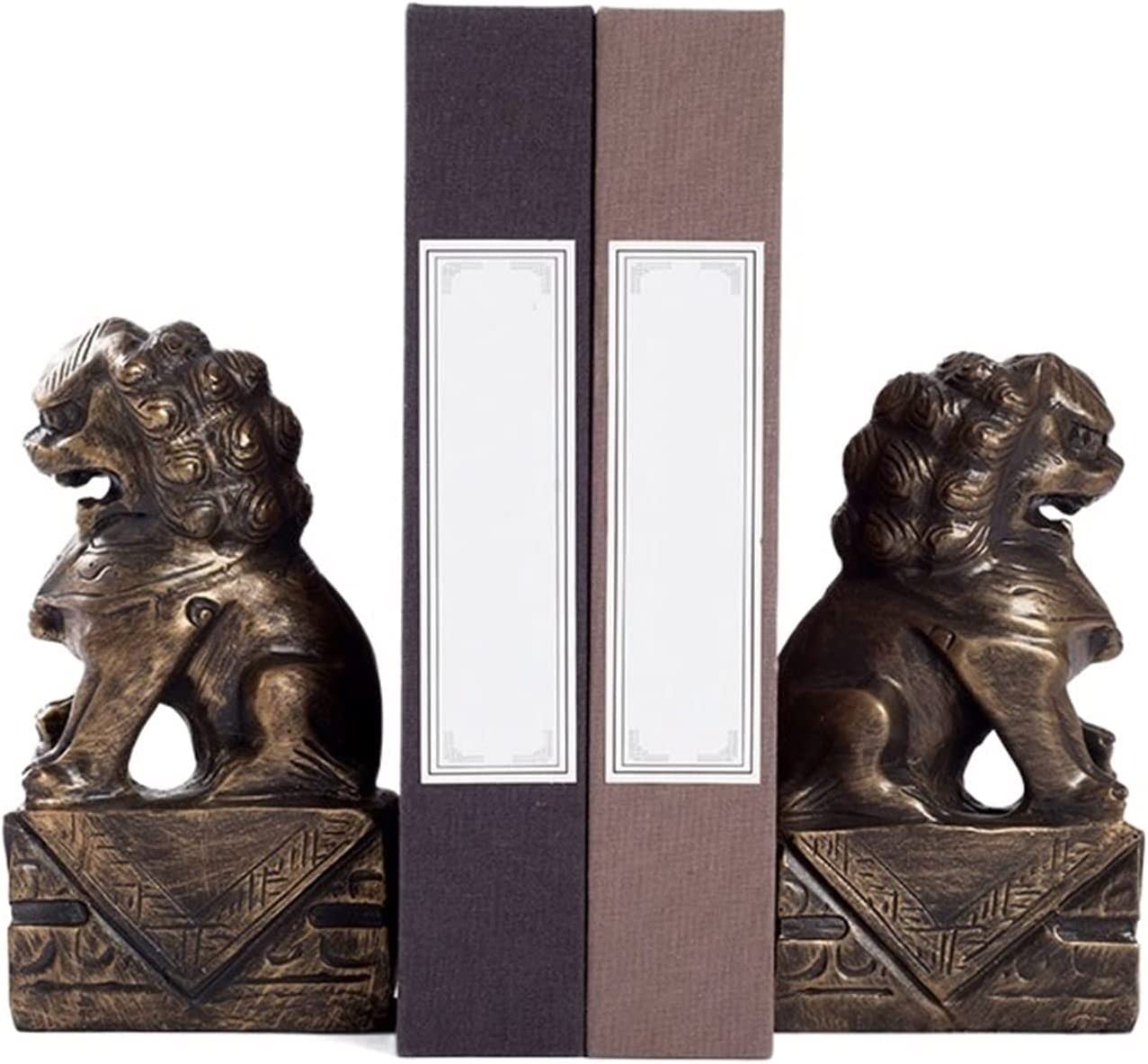Dekorative Buchstützen, für Regale und Bücher, chinesischer Löwe, Retro, kreativ, für Wohnzimmer, Study Büro, Dekoration von Home Decoration