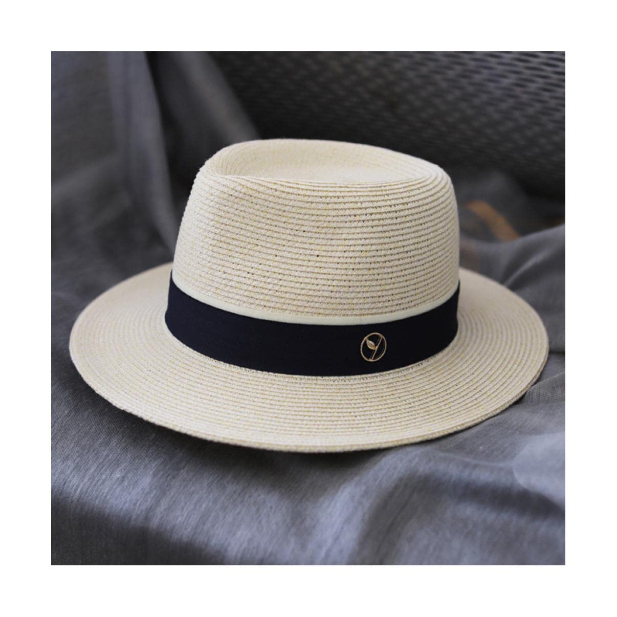 BDAAS Señora sombrero para el sol Sombrero de paja de forma suave de Panamá Natural, sombrero de verano para mujer/hombre, gorra de sol de playa de ala ancha, protección UV, regalo de cumpleaños Fedora