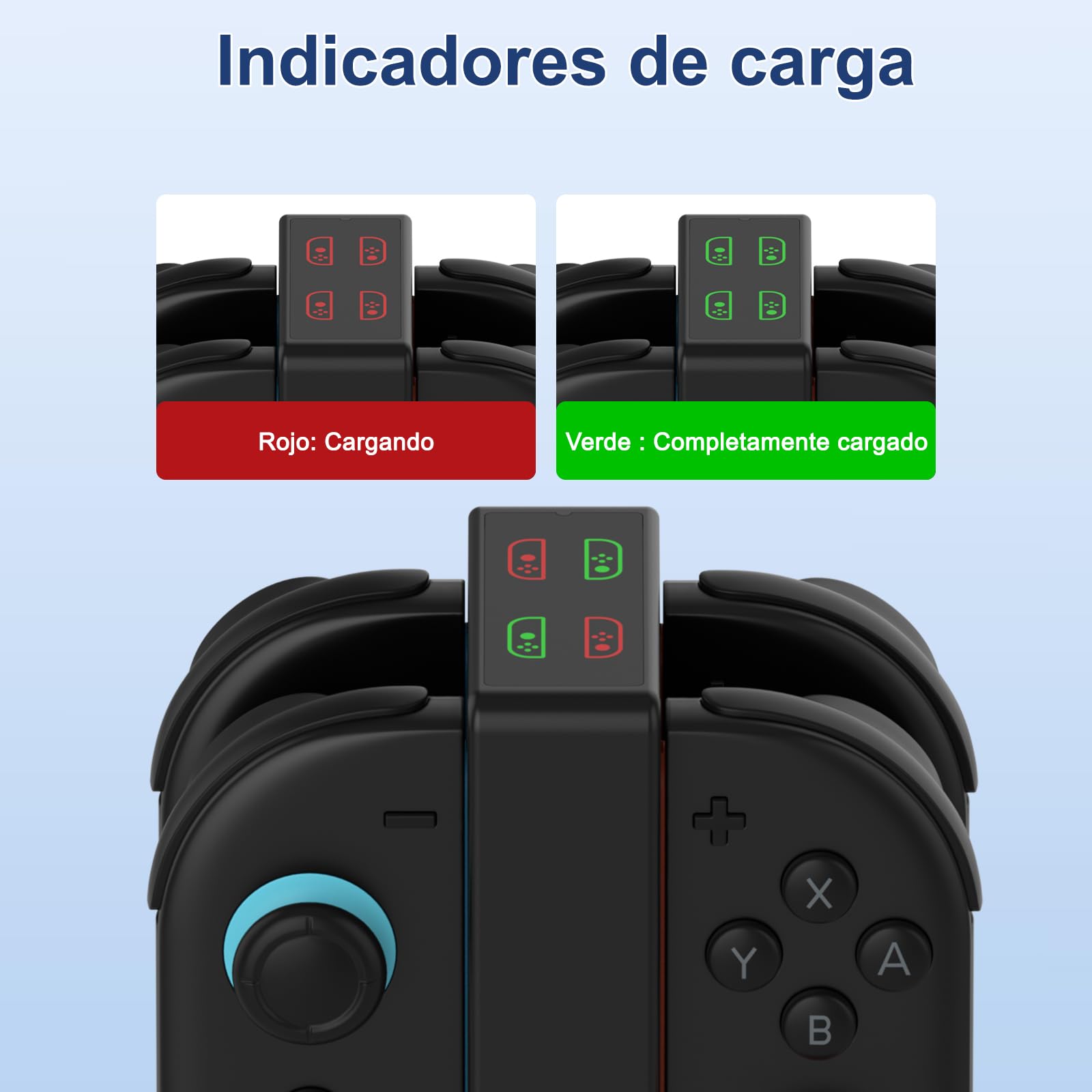 Base de Carga para Switch 2, [Versión 2025] Diyife 4 en 1 Cargador para Nintendo Switch 2, Joy-con Chargers Dock, Cargador del Controlador, Base de Carga para Joycon con Indicador LED y Puerto USB-C