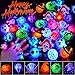 BUDI 25Pc Halloween LED Party Favors Flash Rings for Kids and Adults (Halloween Rings-25 Pack)