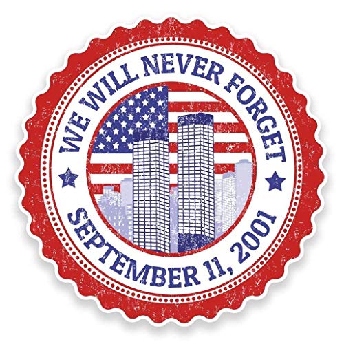 Never Forget September 11th 2001 - Memorial Round Metal 0.75" Lapel Pin Hat Shirt Pin Tie Tack Pinback2