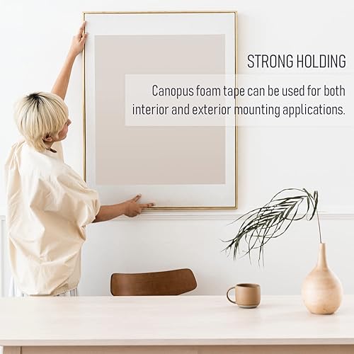 Miniatura 3 de CANOPUS Cinta de espuma de doble cara para proyectos de manualidades y tarjetas, cinta adhesiva de montaje resistente 4016 (0.5 pulgadas x 5 yardas)