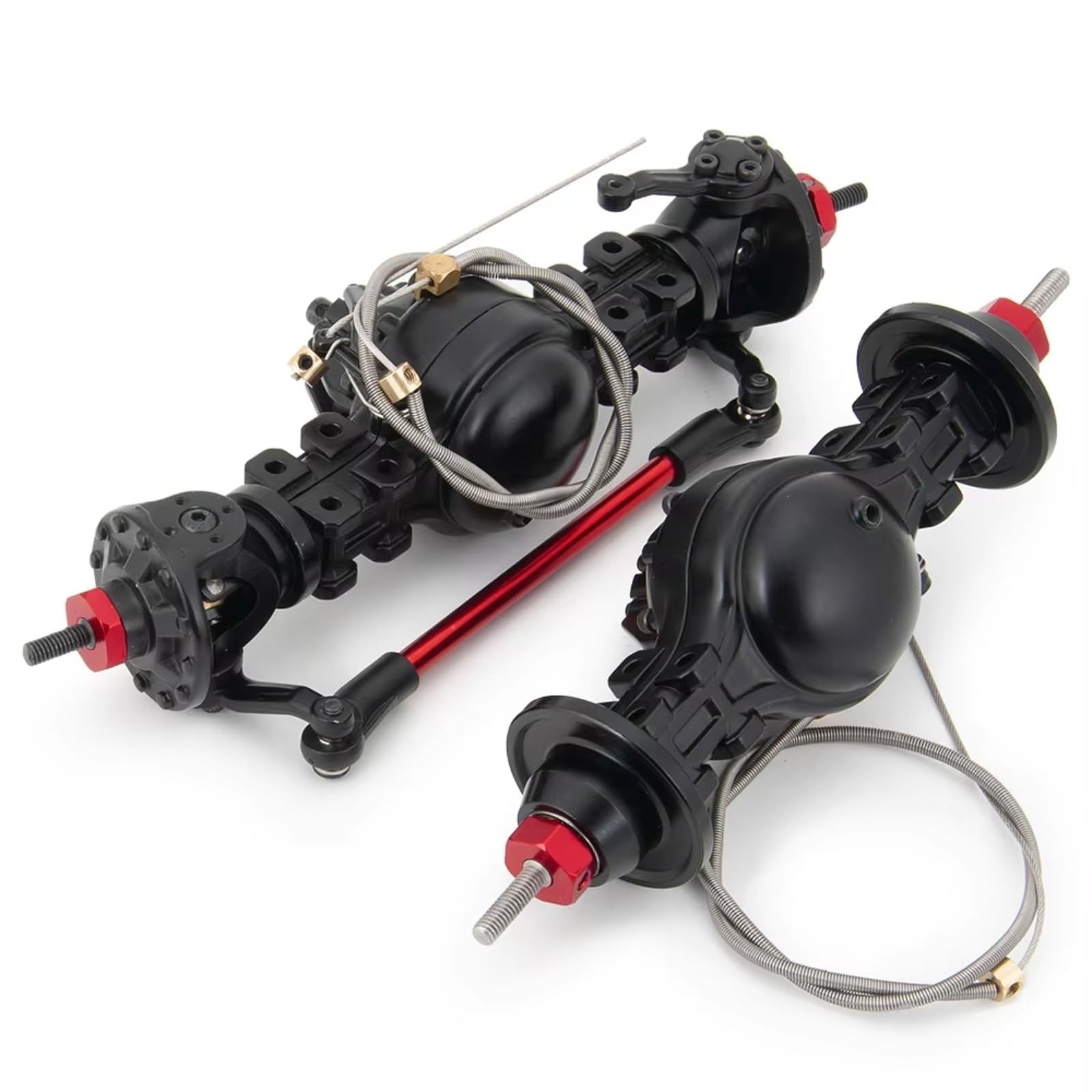 Set Anteriori Posteriori RC Per Tamiya Truck 1/14 RC Car Rimorchio Trattore Parti In Lega Metallica Assale Differenziale Anteriore Posteriore Ingranaggi In Acciaio Incorporati