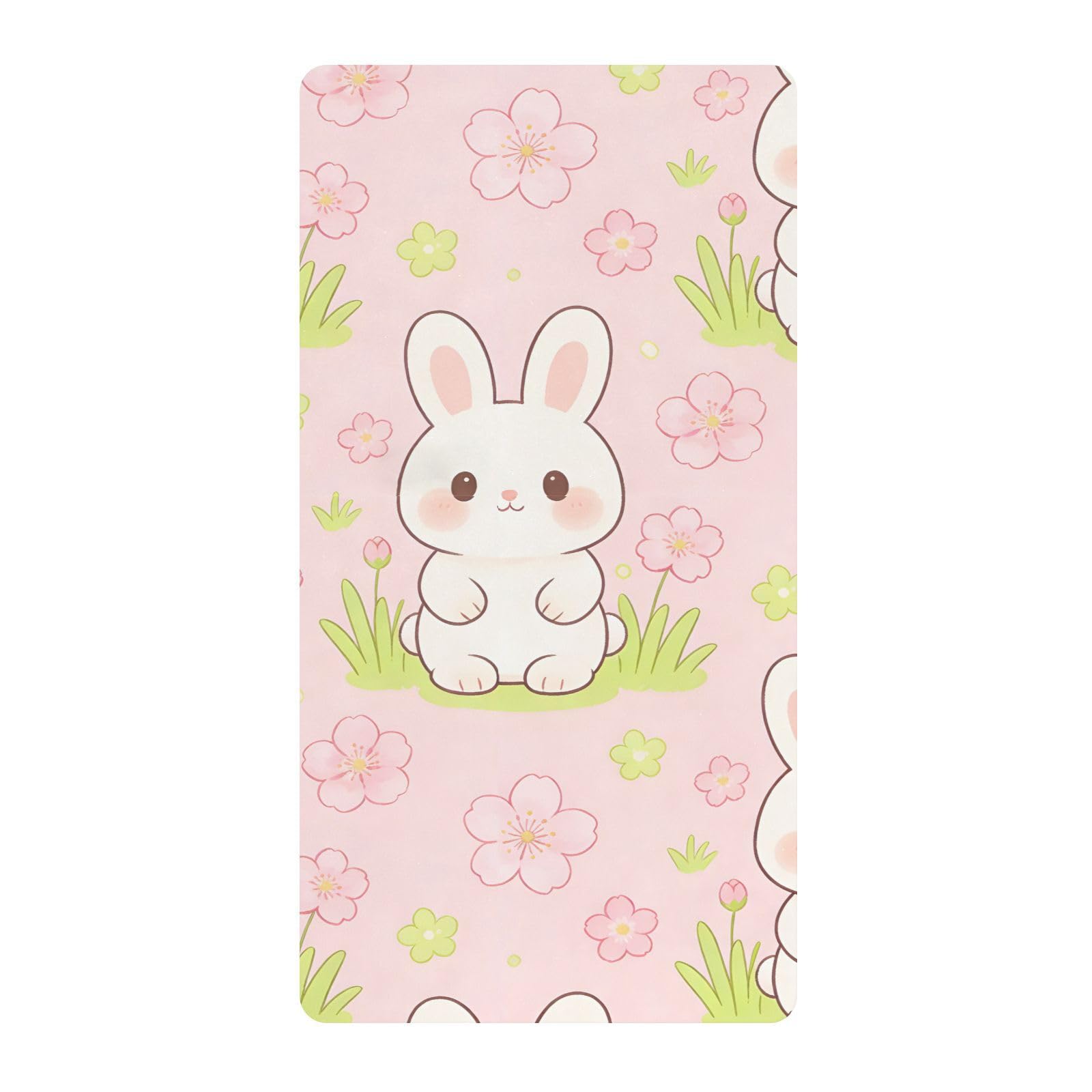 Draps de berceau respirants en coton doux Bunny & Blossoms