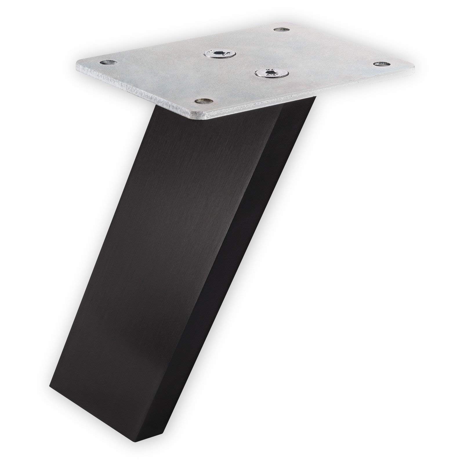 1 Paar (2 Stück) SO-TECH® Barkonsolen Counter - Design trifft auf Funktion - Alu massiv schwarz eloxiert fein geschliffen - Höhe 178 mm schräg 60° - Thekenkonsole Tresenfuß Bar-Konsole