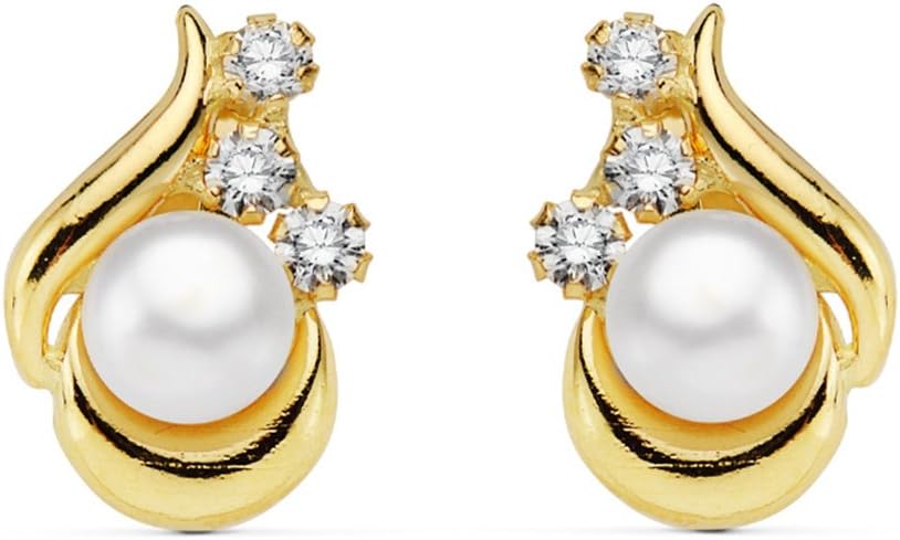 Earrings Yellow Gold 18 ktes Cloe Pearls – 1st Communion Girl