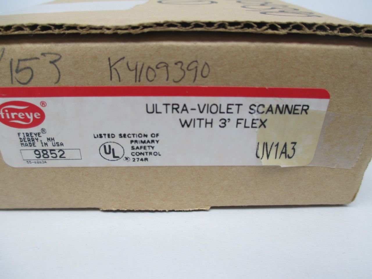 Fireye UV1A3 1/2" Npt Connector, 3' Tc-Er Cable, Non Self-Checking