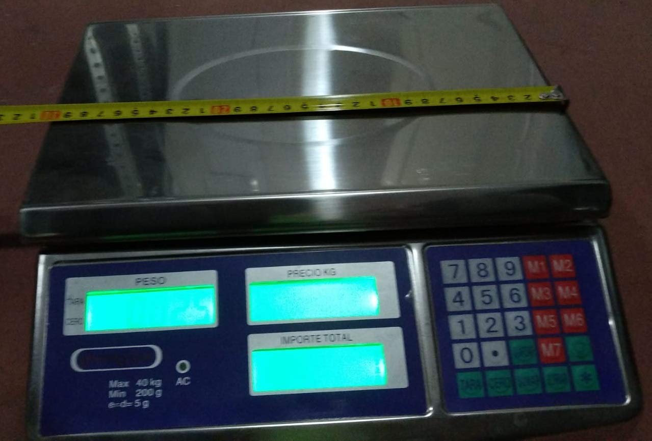 EISEN BALANZA BASCULA Comercial Acero Inoxidable Completa hasta 40KG Precision 1 Gramos