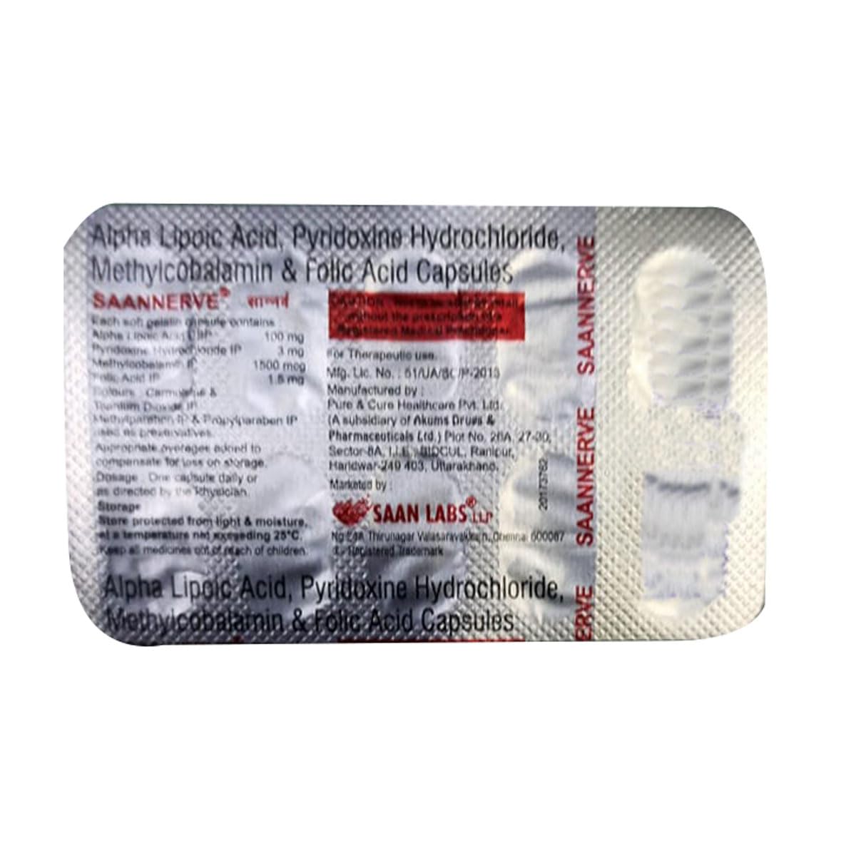 Saannerve - Strip of 10 Capsules
