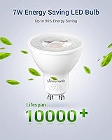 Vista 5 de DEWENWILS Paquete de 10 bombillas LED GU10 regulables, luz diurna de 5000 K GU10 de repuesto para iluminación de pista, 500 LM, 7 W