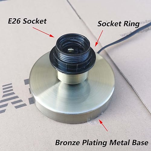 Miniatura 3 de Bieye L10272 Birds in The Tree Lámpara de mesa estilo madera luz nocturna con pantalla de madera Base de metal bronce para mesita de noche