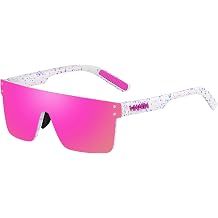 Polarized Sunglasses for Men, Oversized Square Flat Mirrored Lens, Fishing Driving Golf Hiking Outdoors Coastal P227
