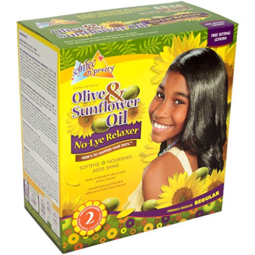 Sofn'free Olive & Sunflower Oil No-Lye Relaxer Regular Kit Gift Set (Regular Formula) #TOP4