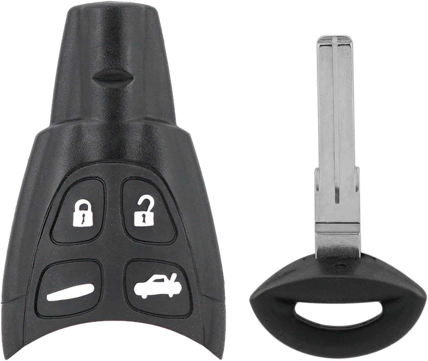 MSKEYZ - Llavero remoto de repuesto para SAAB 93 2003 2004 2005 2006 2007 SAAB 9-3 llavero SAAB 93 FCCID: LTQSAAM433TX con llavero (433 MHz WT47T)