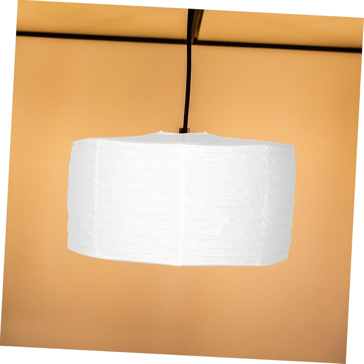 Paper Lantern Lamp Shade Stylish Drum Design for Bedroom Living Room and Study Decoration Indoor Light Fixture for Use