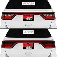 Vista 15 de SlickMod Tinte de humo de vinilo precortado para luz trasera Dodge Durango 2014-2023 (20% humo oscuro, 1. luz trasera)