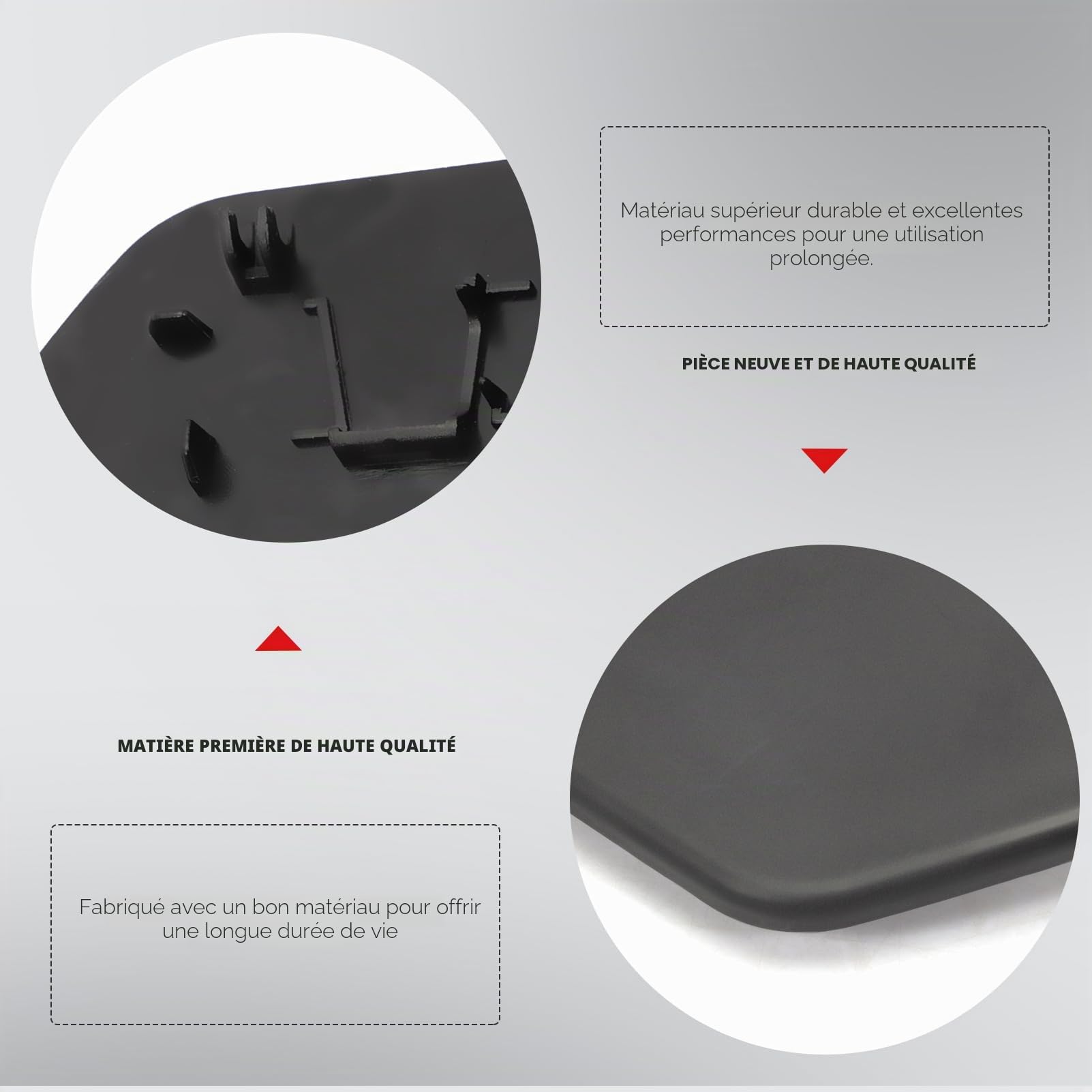 Lot de 2 couvercles de lave-phare pour C8 2002 à partir de buse de pulvérisation Couvercle de pare-chocs gauche et droit 6438.K7, 6438K7 Capuchon de nettoyage des phares