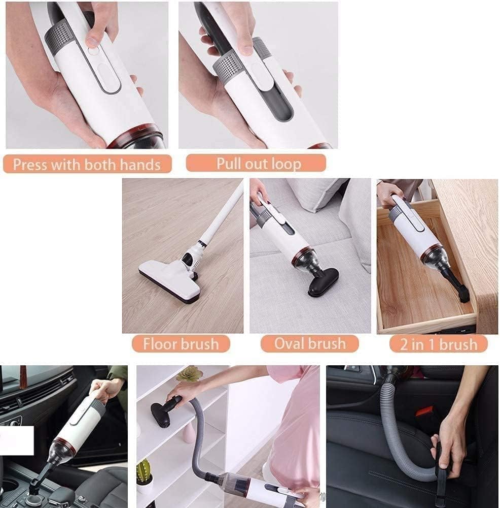 Cordless Vacuum Cleaner Stick Vacuum with Powerful Suction Rechargeable Battery Vacuum Lightweight Vacuum for Pet Hair Carpet Hard Floor Up to 45 Mins Max Runtime